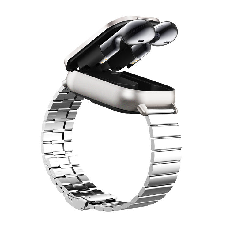 Cross-border D8 smart watch Bluetooth headset 2 in 1 full screen touch Bluetooth call sports watch heart rate blood pressure