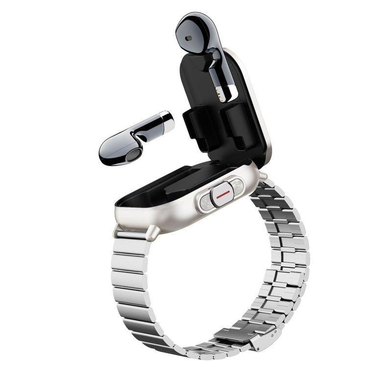 Cross-border D8 smart watch Bluetooth headset 2 in 1 full screen touch Bluetooth call sports watch heart rate blood pressure